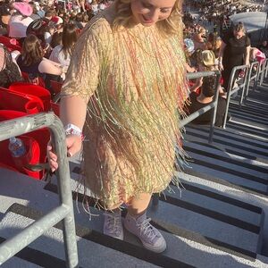 Nasty gal Plus Size Tassel Beaded Mini Shift Dress